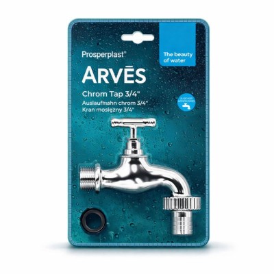 Grifo cromado HydroMoby de 3/4″ para tanques de agua de lluvia - HydroMoby