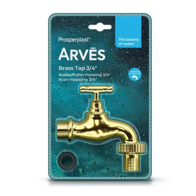 Grifo dorado HydroMoby de 3/4″ para tanques de agua de lluvia - HydroMoby