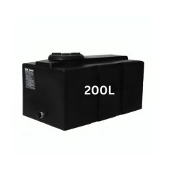 Tanque de agua potable negro de 200 litros