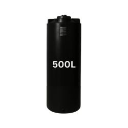 Tanque de agua potable negro de 500 litros